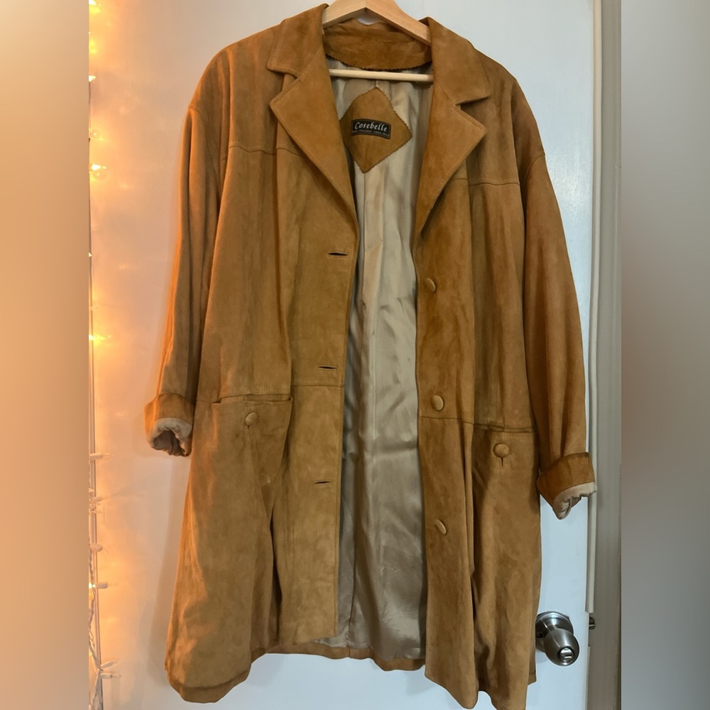 Costebelle Tan Suede Long Coat